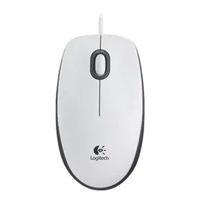 Logitech Maus B100, 800DPI, optisch, 3Tas., USB verdrahtet, weiss